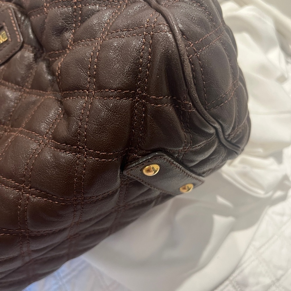 Marc Jacobs Stam Brown Quilted Satchel - Picture 13 of 16